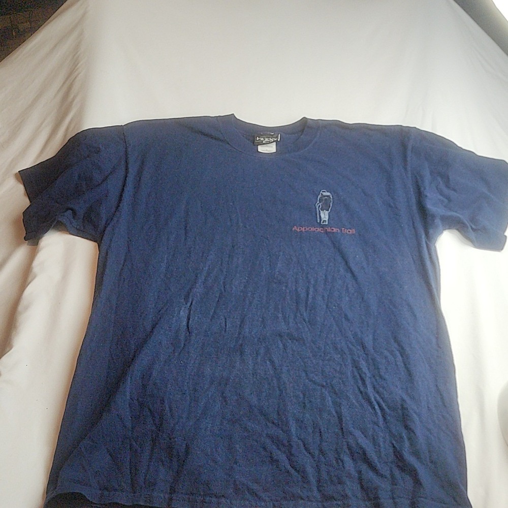 HUGE Vintage Appalachian Trail Graphic T-Shirt Navy Blue Size XL